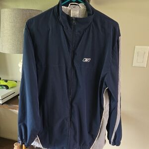 Reebok Blue and White Athletic Jacket